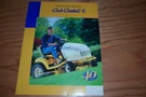 Cub Cadet Series 2000 Tractors 40TH Ann., Literature, 773-1117 10/00. Fixed Price $6.00.