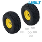 Lablt 2 Pack 15X6.00-6 Lawn Mower Inflated Tire Wheel 3/4" Axle, 3" Offset Hub. Fixed Price $64.53.