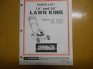 Homelite Lawn King Lk 20P Parts List Revision JA-99018-2. Fixed Price $19.99.