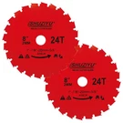 2-PACK, 8", 200X2.0MM-24T, Arbor 1" With 7/8"-20-5/8" Washer, Muching Blade, .... Fixed Price $41.91.