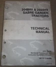 John Deere Sabre 2048-HV 2554-HV Tractor Technical Service Shop Repair Manual. Fixed Price $29.99.