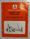 Allis-chalmers Operator's Manual Field Harvester Model 720 Forager. Fixed Price $20.00.