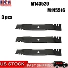Set Of (3) - M143520 M145516 Predator Mulch Blades Fits John Deere 54C Deck. Fixed Price $48.99.