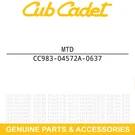 Mtd 983-04572A-0637 Deck Assembly 42S 2W Black 983-04572-0637 683-04572-0637. Fixed Price $641.95.