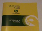 New John Deere 210 212 214 Operators Manual OM-M81219 Issue J7. Fixed Price $19.99.