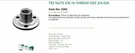 Auveco 2262 Round Base Nuts 3/8"-16 No Spurs Plain Steel 100/BX. Fixed Price $25.00.