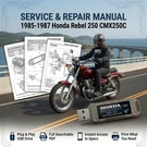 Honda CMX250C Rebel 1985 1986 1987 Service Repair Shop Manual Usb. Fixed Price $24.99.