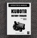 Rotary Mower Operator Instruction Maint Manual Kubota RC40-G RC44-G RC48-G. Fixed Price $19.97.
