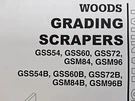 One Woods Rear Blade & Landscaping Rake. (7) Models, Operator's Manual 55120.... Fixed Price $15.56.