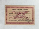 1946 Tecumseh Oa Lodge 332 Membership Card Bsa Paperwork. Fixed Price $24.99.