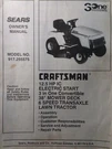 Sears Craftsman 12.5 Hp 38" 6-SPEED Lawn Tractor Owner & Parts Manual 917.255575. Fixed Price $48.44.