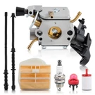 For Husqvarna 531215601 Carburetor Fits 445E 450E 506450401 + Spark Plug. Fixed Price $20.99.