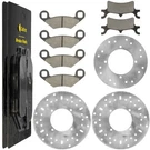 Front Rear Brake Disc Rotor W/ Pads For Polaris Sportsman 500 450 2004 2005 2006. Fixed Price $78.00.
