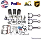 3TNV88 Rebuild KIT+3PCS Rod For Yanmar Engine John Deere F1565 2720 3320 3032E. Fixed Price $502.55.