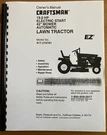 Owner Manual Sears Craftsman 19.0 Hp Lawn Tractor 42 Mower - Model 917.270781. Fixed Price $21.95.