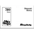 Simplicity 7112 7114 7116 7117 7119 Hydrostatic Tractor Operator's Manual 56 Pgs. Fixed Price $16.50.