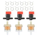 Motoku 1/4" Line Fuel Gas Filters Shut Cut Off Valves Clamps For Briggs &.... Fixed Price $10.52.