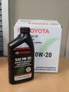 Genuine Toyota Lexus 0W20 Motor Oil 6 Quarts. Fixed Price $46.99.