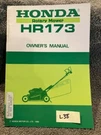 Oem Honda HR173 Rotary Mower Owners Manual Cw 1985. Fixed Price $15.00.