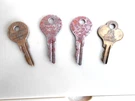 Vintage Lot Of 4 Used Keys. Fixed Price $9.99.