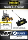 Qwikchute Blocker Fits 2014 & Earlier Hustler Fastrak 60" Deck NQD-HFT60. Fixed Price $381.34.