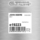 E19223 Belt Fits John Deere (surplus Open Box). Fixed Price $79.09.
