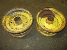 John Deere 110 Extra Narrow (3 3/4") Front Rims Dimpled 1963-64 Only AM30088. Fixed Price $165.00.