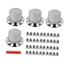 Waltyotur Chrome Plastic Rear Wheel Axle Hub Cover Kit 33MM Screw-on Lug Nut. Fixed Price $135.09.
