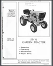 Sears St 16 Lawn Tractor Owner Manual 917.25740 36 Pages 1976 Comb Bound. Fixed Price $16.00.