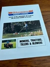Husqvarna Mowers Tractors Tillers Blowers Brochure FCCA24. Fixed Price $21.99.