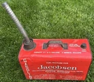 Vintage Jacobsen Metal Fuel Gasoline 2-1/2 Gallon Tank Can Power Mowers. Fixed Price $49.95.