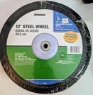 New Arnold Universal 12" X 1.75" Steel Wheel 1/2" Ball Bearing Hub Replacement. Fixed Price $33.00.
