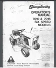 Simplicity 7010 7016 Tractor Owner Manual 38 Pages Comb Bound Gloss Cover. Fixed Price $19.95.