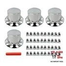 Waltyotur Chrome Plastic Rear Wheel Axle Hub Cover Kit 33MM Screw-on Lug Nut. Fixed Price $150.50.