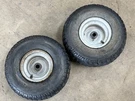 Murray 14HP 42 Inch Lawn Tractor Front Wheels With 15X6.00-6 Tires 94579601MA. Fixed Price $50.00.