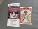 John Odom 1972 Topps # 557 Autographed Signed Card Oakland Athletics Jsa. Fixed Price $20.00.