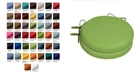 Custom Sunbrella Round Bistro Chair Pad Cushion, 1.75" Thick With Ties. Fixed Price $36.99.