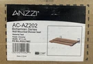 Anzzi AC-AZ202 Bohemian Folding Teak Shower Seat Polished Chrome *parts Only*. Fixed Price $37.99.