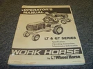Wheel Horse Work Tractor GT14 GT1100 GT1142 GT1600 Operator Manual Xz. Fixed Price $125.78.