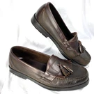 Nunn Bush Men's Boating Moccasins 11 Brown Leather Kilted Tassel Loafer. Fixed Price $32.00.