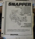 Snapper LT140G38ABV LT140G42AKV Tractor Parts Manual. Fixed Price $13.88.
