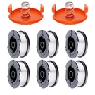 Hechuang AF-100 Weed Eater Spool 6+2 30FT 0.065'' Line 8 Pack, Black. Fixed Price $17.99.