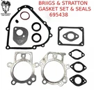 New Gasket Set Fits Briggs & Stratton Part # 695438, With Seals, Ships Usa. Fixed Price $29.95.