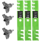 Deck Spindles & Toothed Blades Kit For CT46185A YPQGT22H46A YP1946C YP1946B. Fixed Price $78.95.