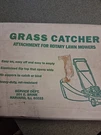 Vintage True Value Grass Bag Catcher N.os. Lawn Chief Model GC-12. Fixed Price $50.00.