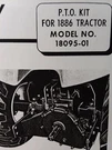 Bolens Large Frame Lawn Garden Tractor Rear Pto Kit 18095 Owner & Parts Manual. Fixed Price $36.99.
