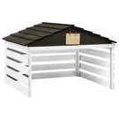 Robotic Lawn Mower Garage Black And White 30.7"X29.1"X21.3" Firwood. Fixed Price $152.66.