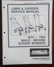 Homelite Jacobsen 1974-1983 Lawn & Garden Service Manual Walk Behind Mowers. Fixed Price $7.99.