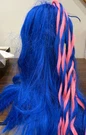 Blue W/ Pink Streaks Wig Extra Long 24" Hair New Tag Forum Costumes. Fixed Price $29.95.