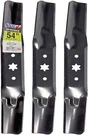 Maxpower 561557B; 3 Blade Set For Craftsman, Mtd, Troy Bilt Mowers W/54" Cut. Fixed Price $45.00.